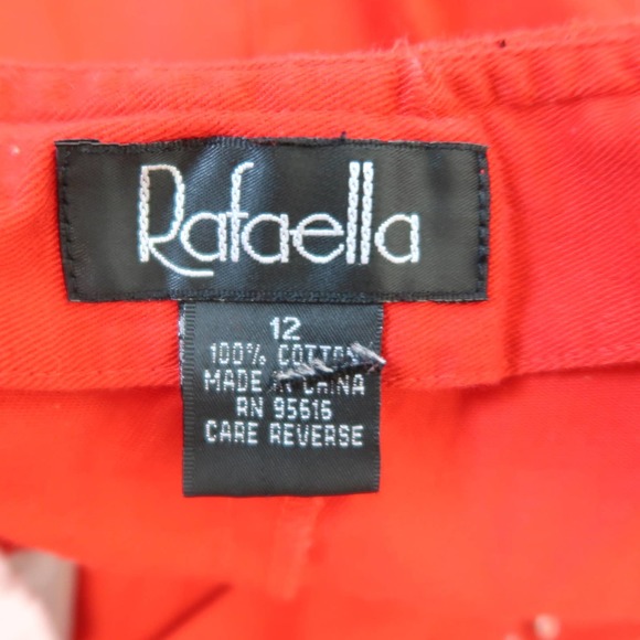 Vintage 90s Rafaella red wrap front mini skort 12 - Picture 6 of 6